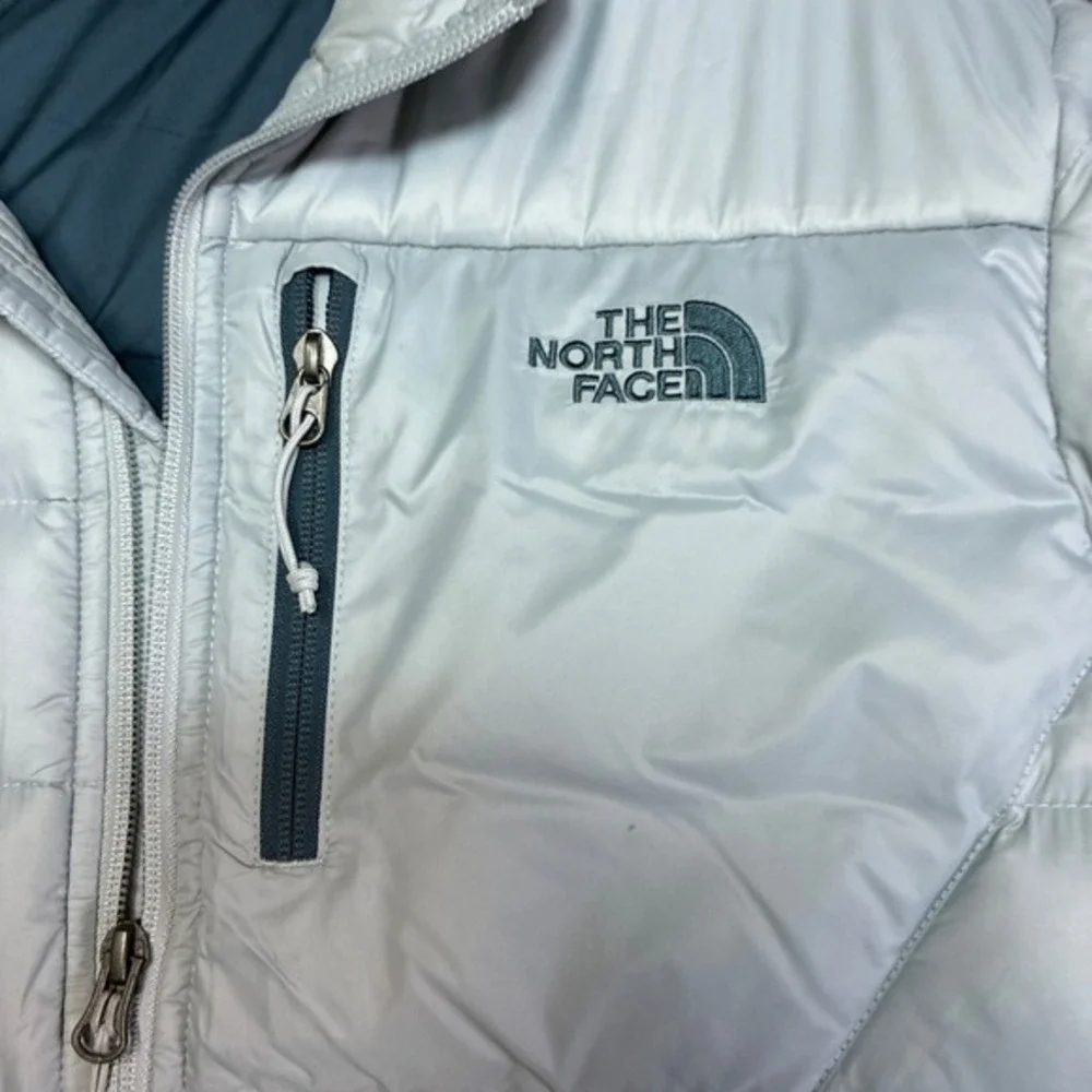 The North Face Aconcagua 2 Puffer Jacket Men Small Light Blue 550 Down Insulated